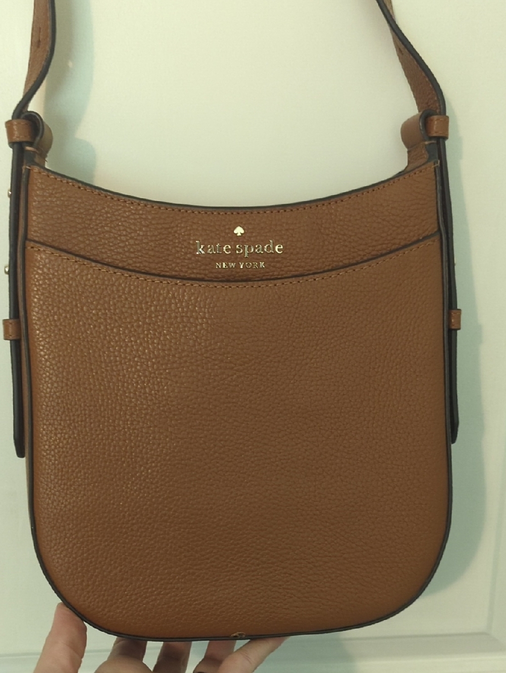 kate spade Brown Pebbled Leather Crossbody Shoulder Bag